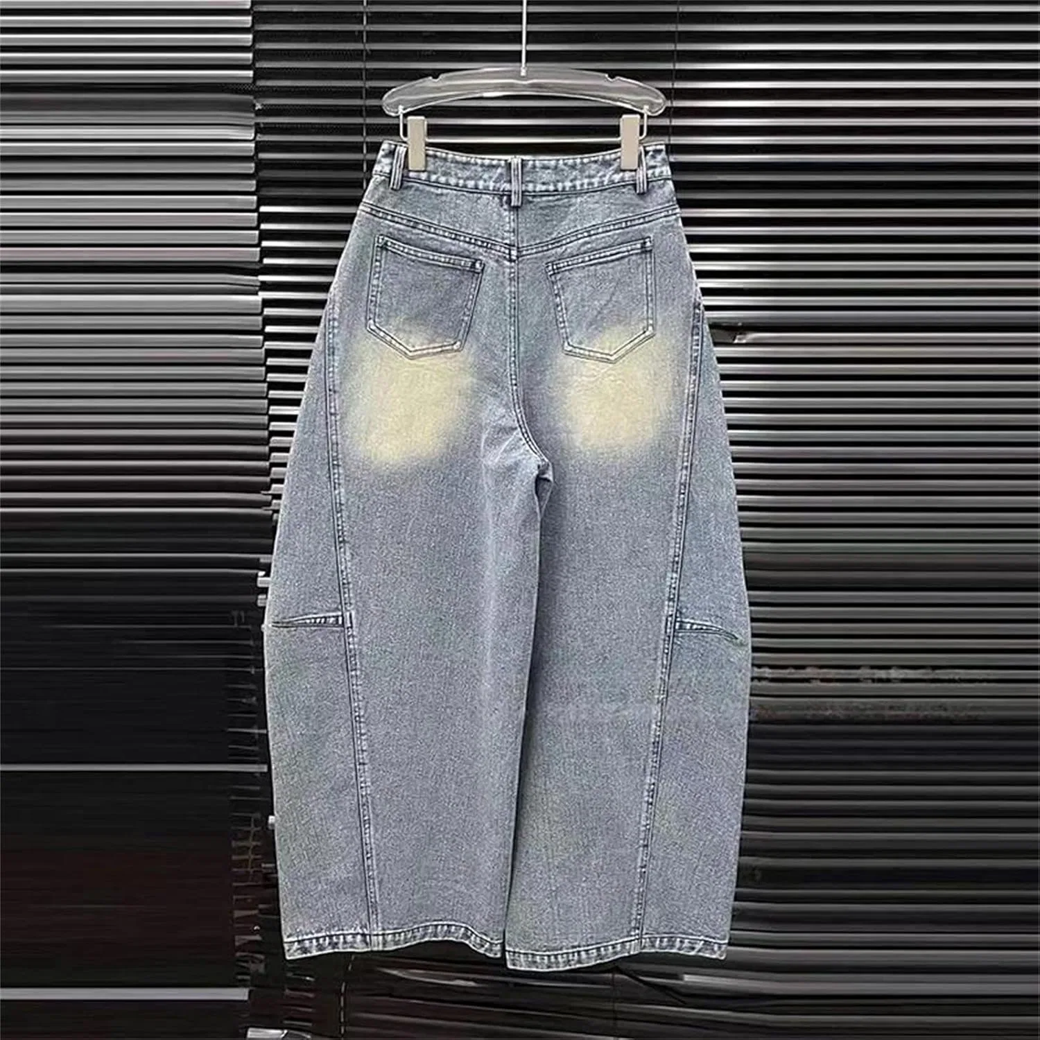 Джинсы свободные, Women's Wide Leg Jeans High Waist Loose Denim Trousers Pants for Walking, 841 — фото 2