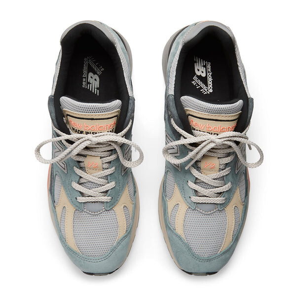 Кроссовки 991v2 сделано в Великобритании New Balance, голубой — фото 3