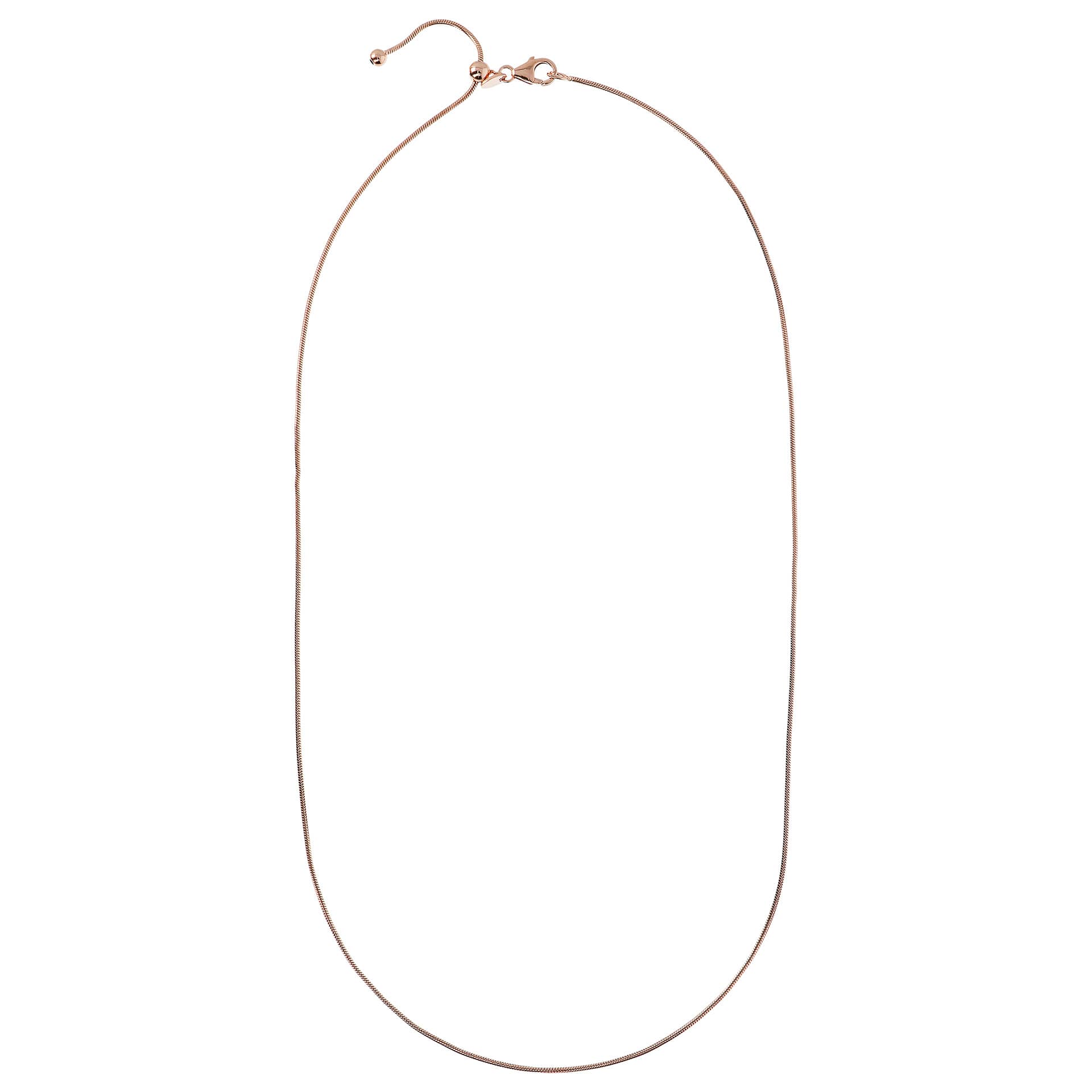 

Autentica - регулируемое ожерелье-змейка длиной 22 дюйма с полированной бусиной Autentica, розовый