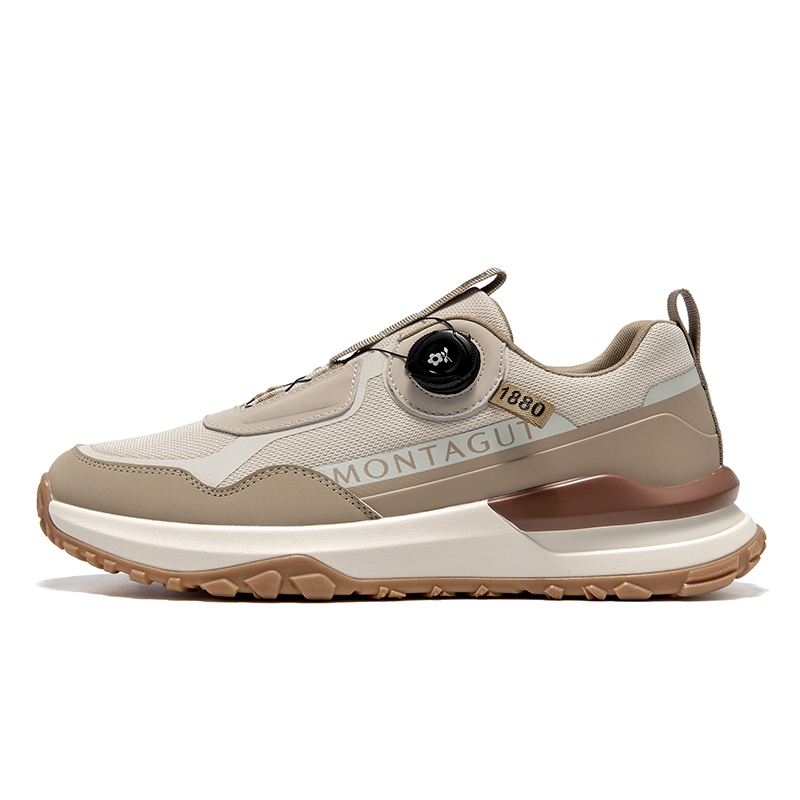 Повседневные мужские туфли low top beige/green/black Montagut, черный — фото 3