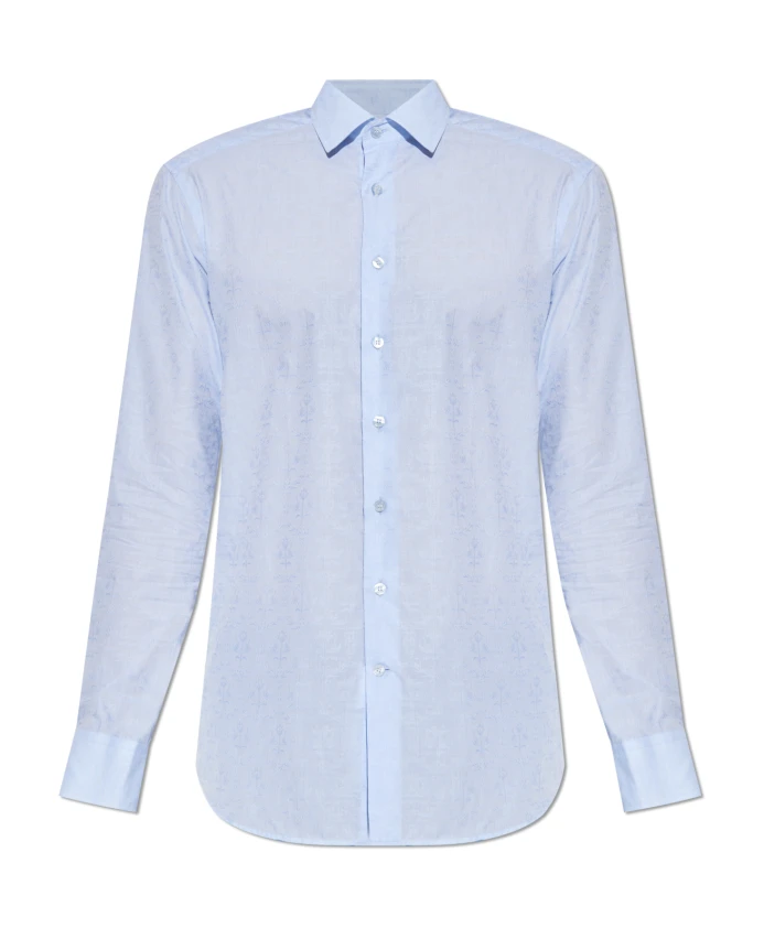 Рубашка с узором Etro, синий