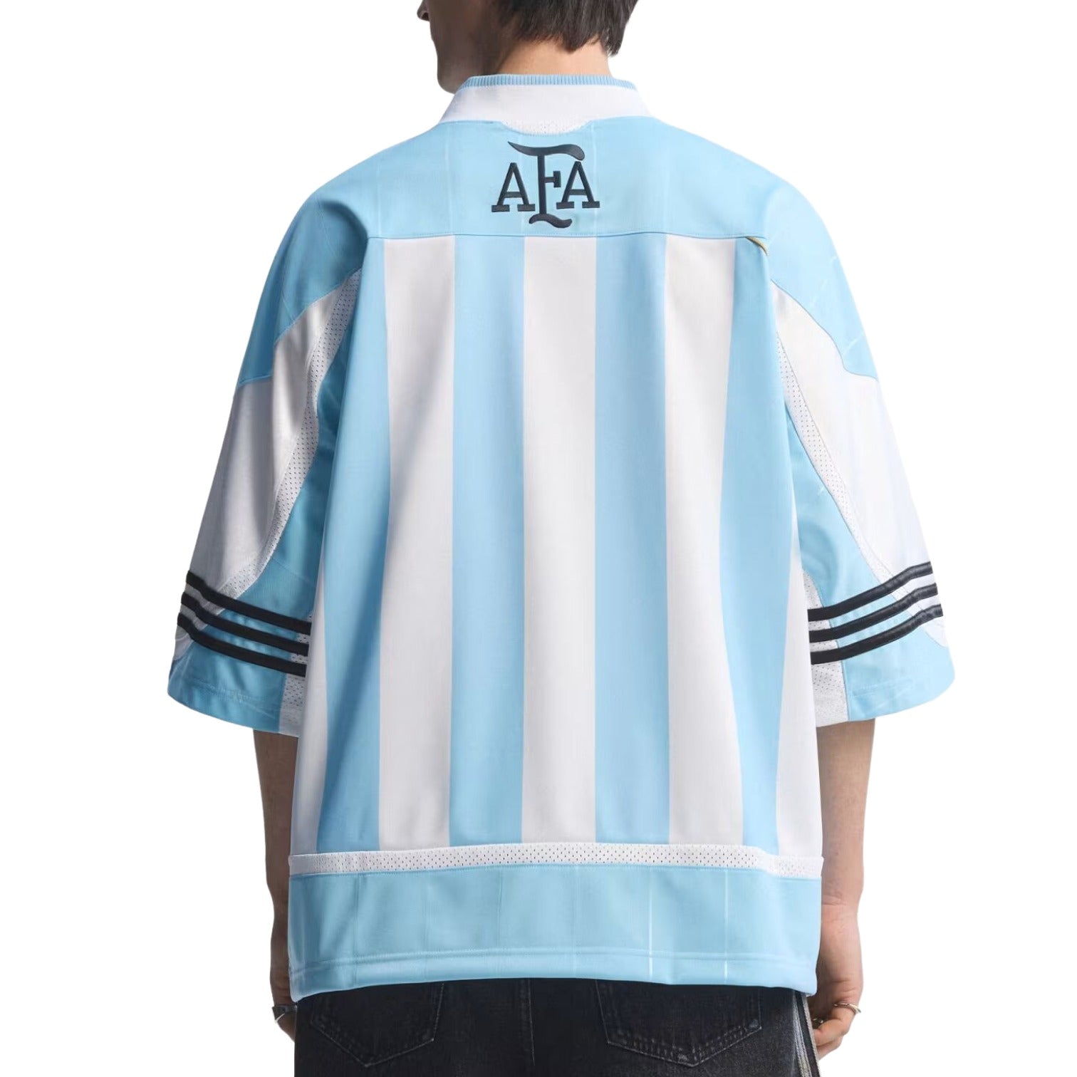 Футболка Adidas Bring Back Remix Argentina 'Clear Blue White Black' — фото 3