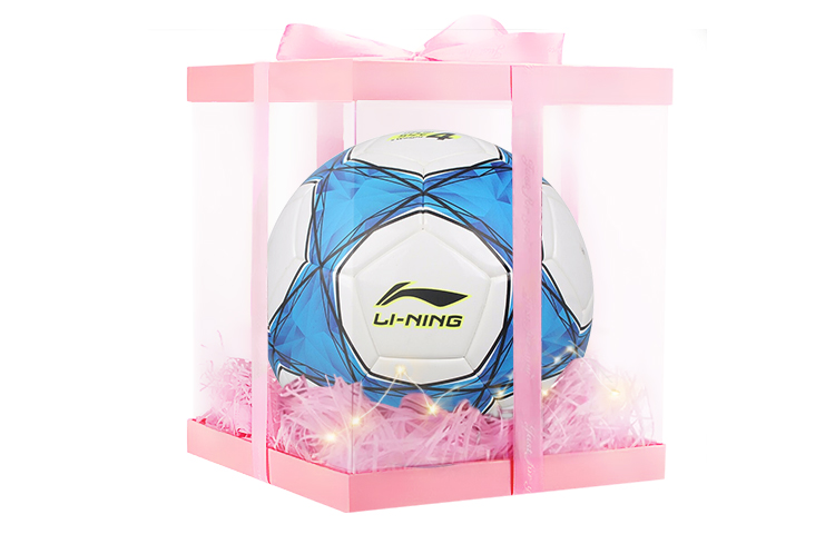 

LINING Размер 4 футбольный мяч TPU бесшовный термосклеивание Unisex синий белый