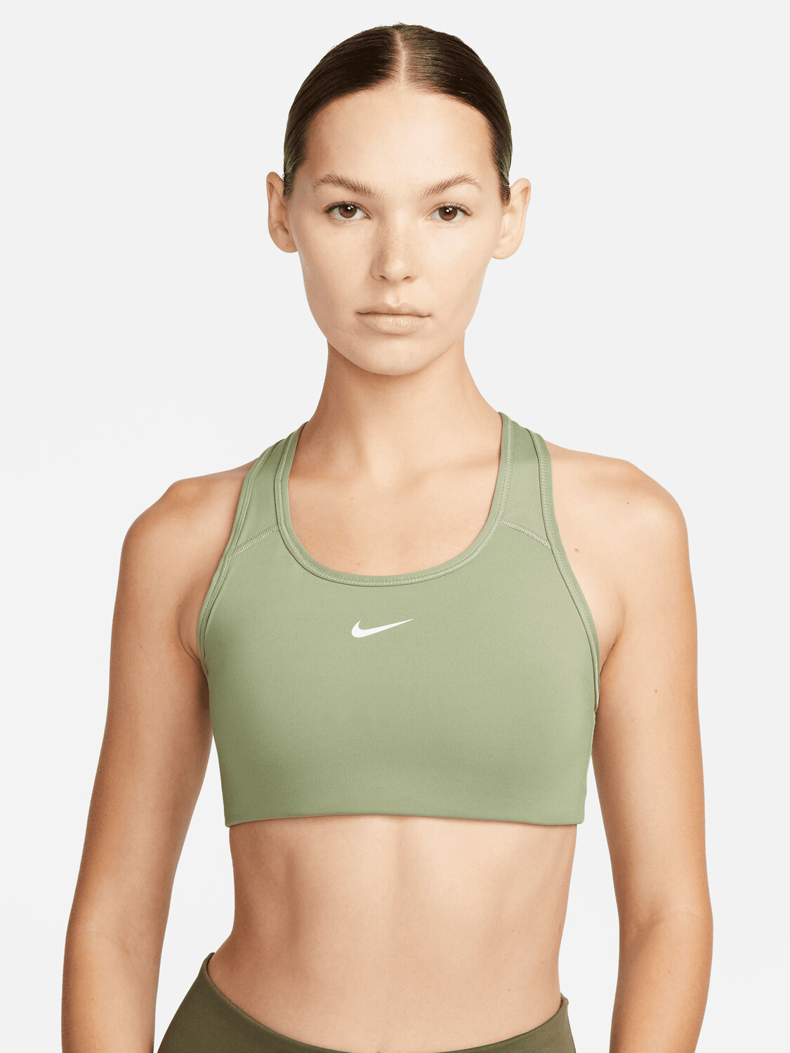 

Спортивный бюстгальтер Nike W DF SWSH 1PP BRA, зеленый