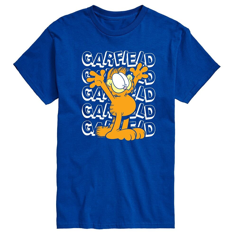 

Мужская футболка с повторяющимся рисунком Garfield Licensed Character, синий