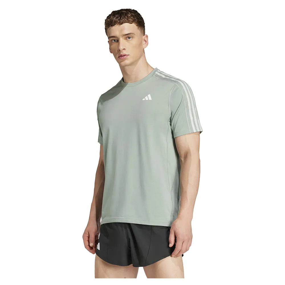 

Футболка adidas Own The Run 3 Stripes, зеленый