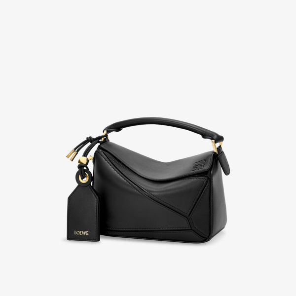 

Сумка Loewe Puzzle из кожи с брелком, черный