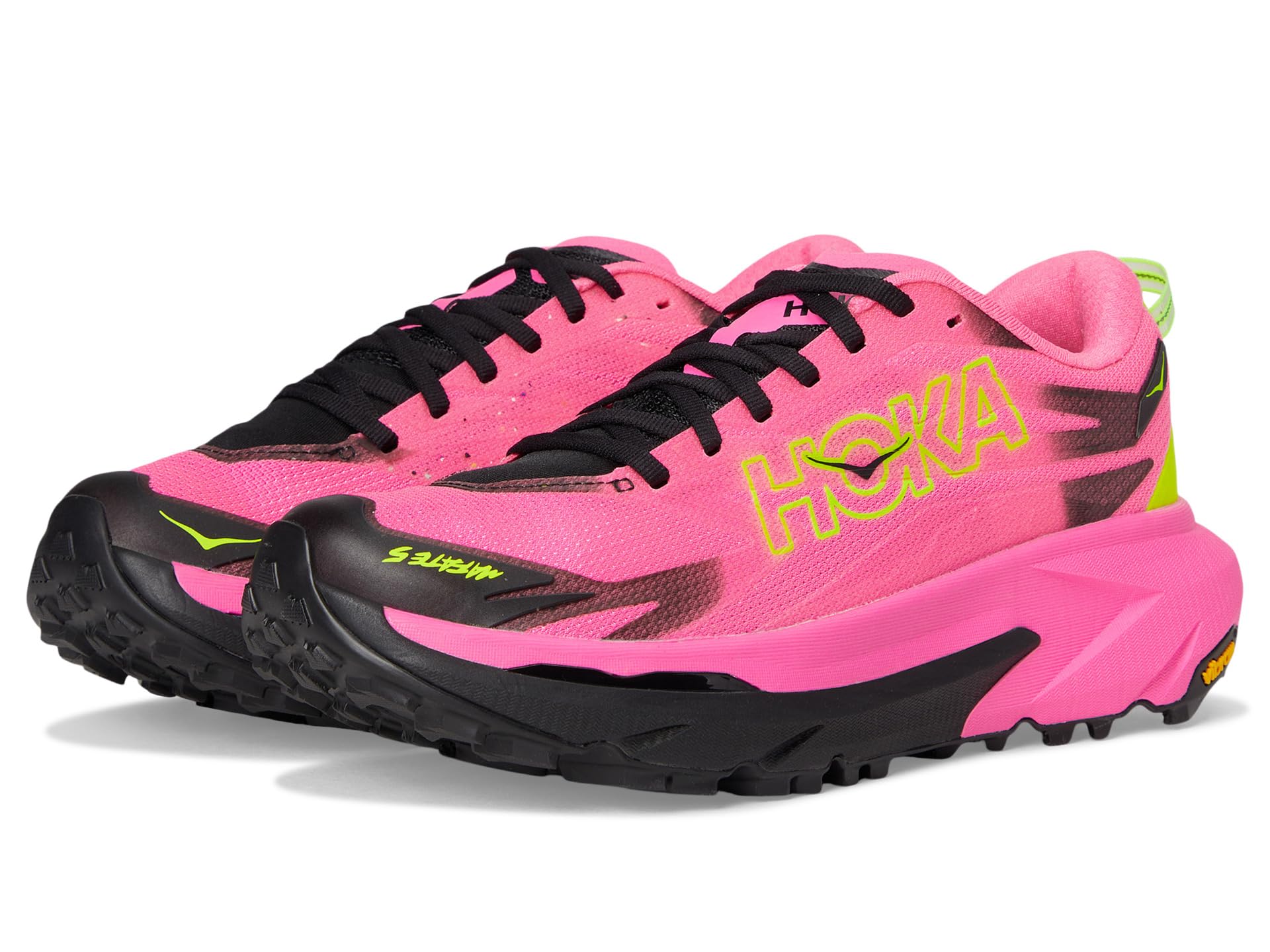 Кроссовки Hoka Mafate 5, цвет Neon Rose/Black