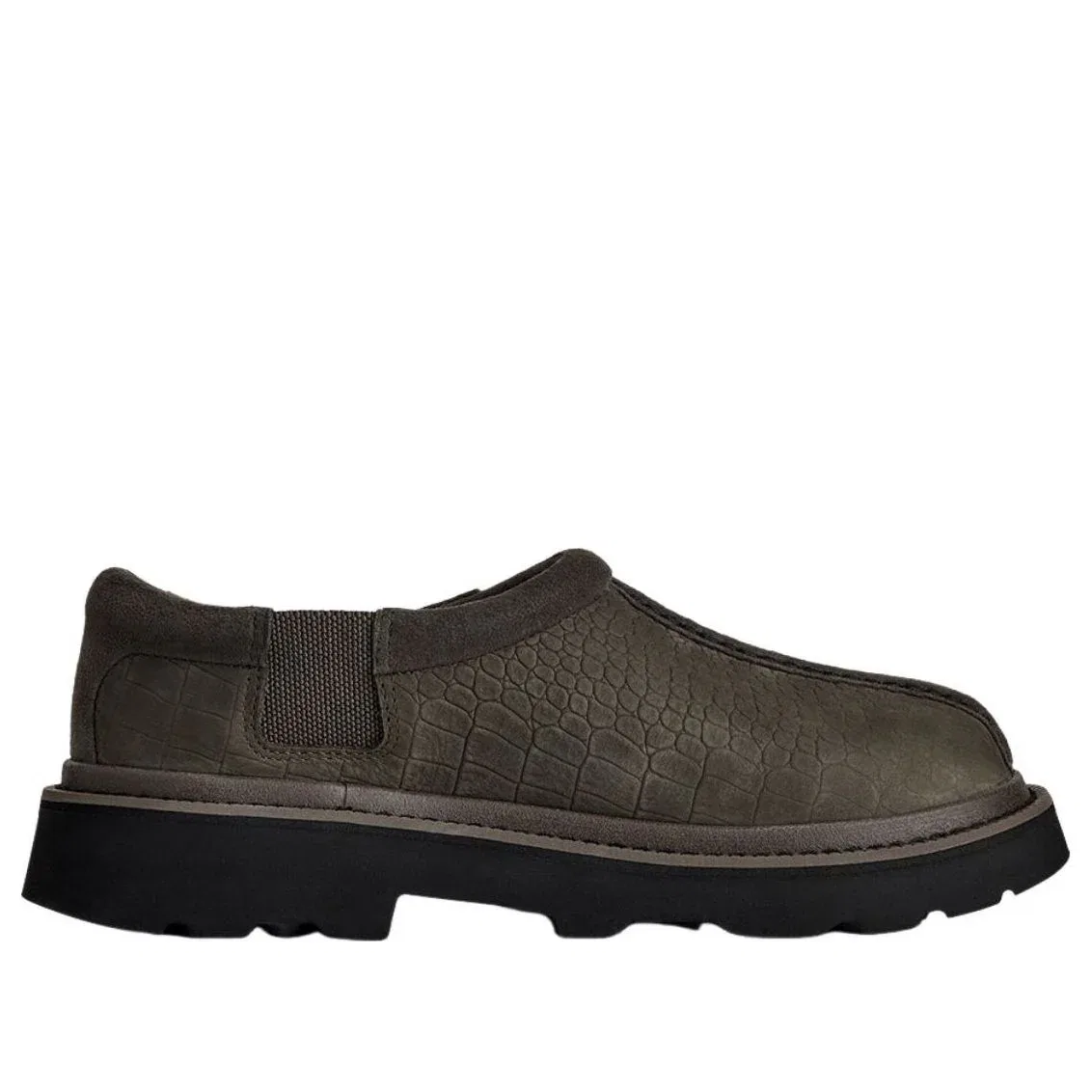 Тапочки UGG Tasman Lug Embossed 'Dense Smoke' 1178691-DNSS, коричневый — фото 2