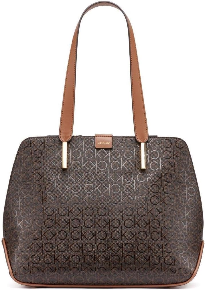 

Женская сумка-тоут Calvin Klein Audrey с тремя отделениями, Brown/Khaki/Caramel, Хаки, Женская сумка-тоут Calvin Klein Audrey с тремя отделениями, Brown/Khaki/Caramel