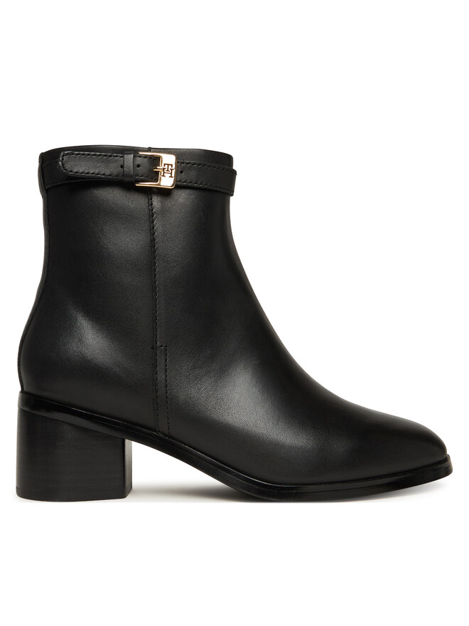 Ботильоны Th Buckle Riding Mid Heel Bootie FW0FW08859 Tommy Hilfiger, черный