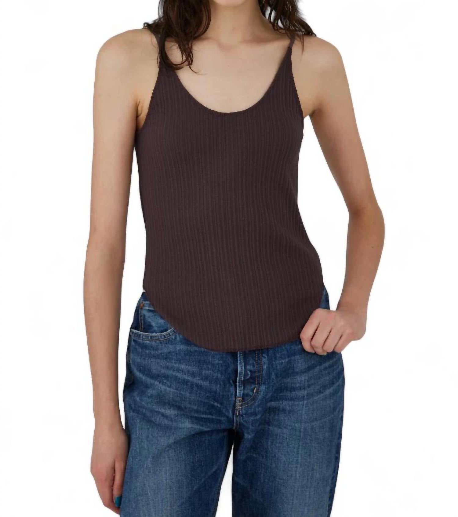 

Комфортный базовый топ-комбинезон коричневого цвета Moussy