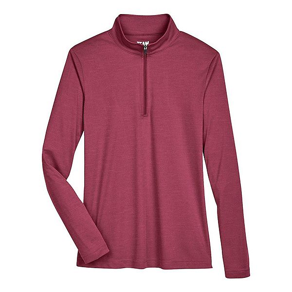 

Женская толстовка с молнией на четверть Zone Sonic Heather Performance Team 365, Sport Maroon Heather