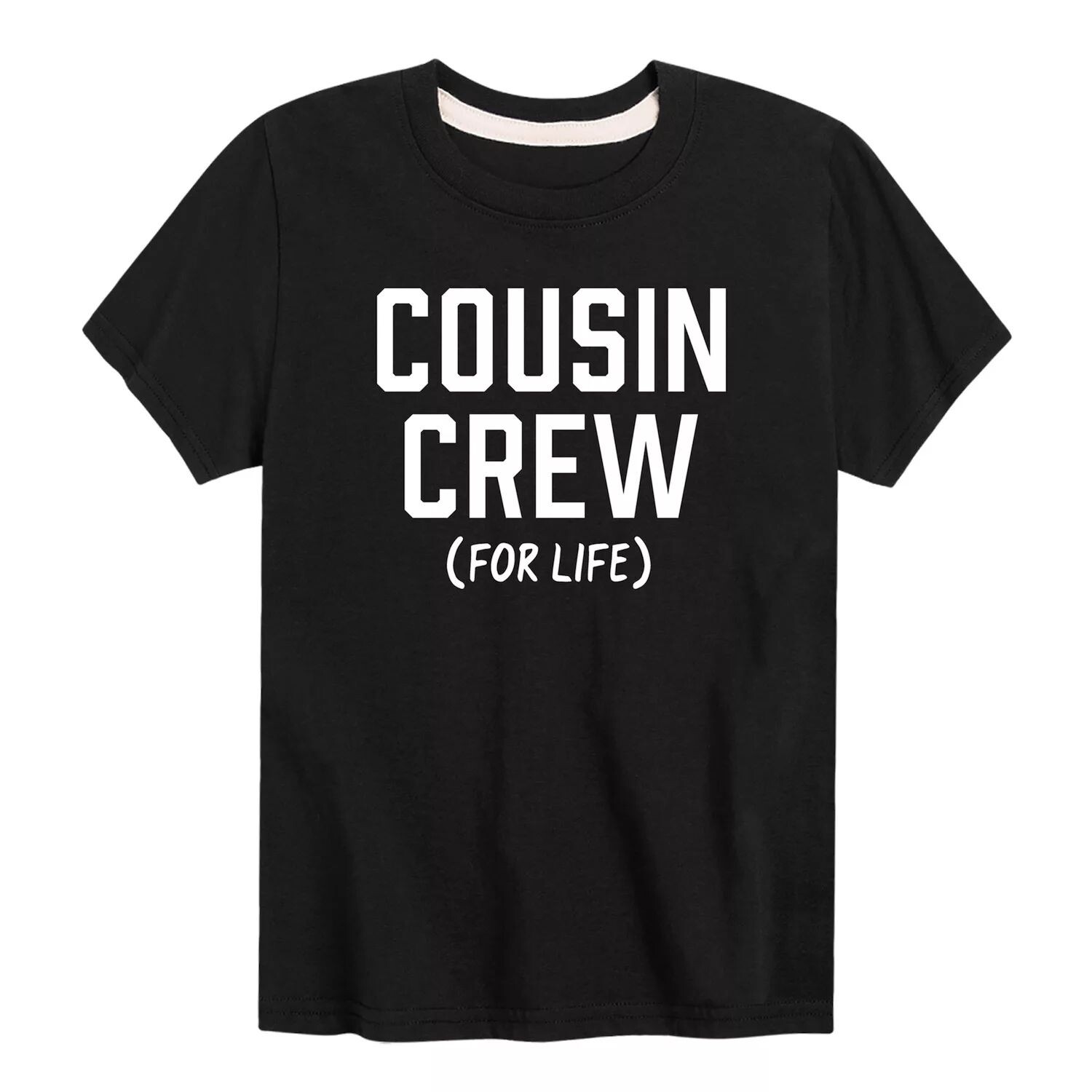 

Футболка с рисунком Cousin Crew For Life для мальчиков 8–20 лет Licensed Character, черный