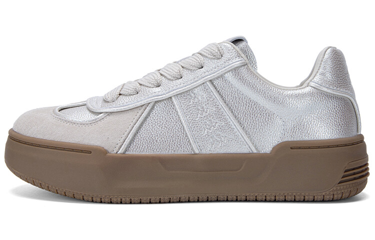 

Кроссовки Kappa Skateboarding Shoes Women's Low-top Gray/Brown, серебряный, Серый, Кроссовки Kappa Skateboarding Shoes Women's Low-top Gray/Brown, серебряный