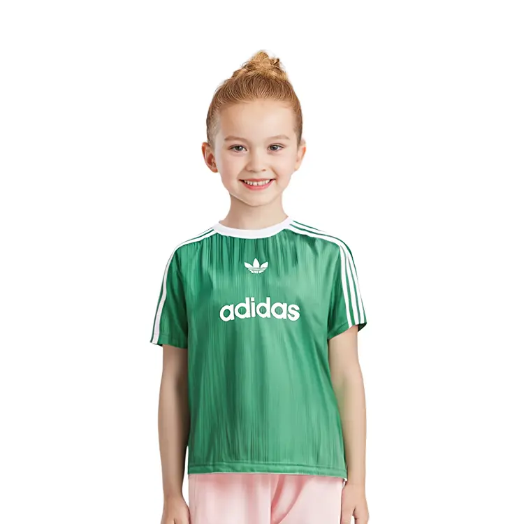 Детская футболка Adidas Originals, зеленый — фото 3