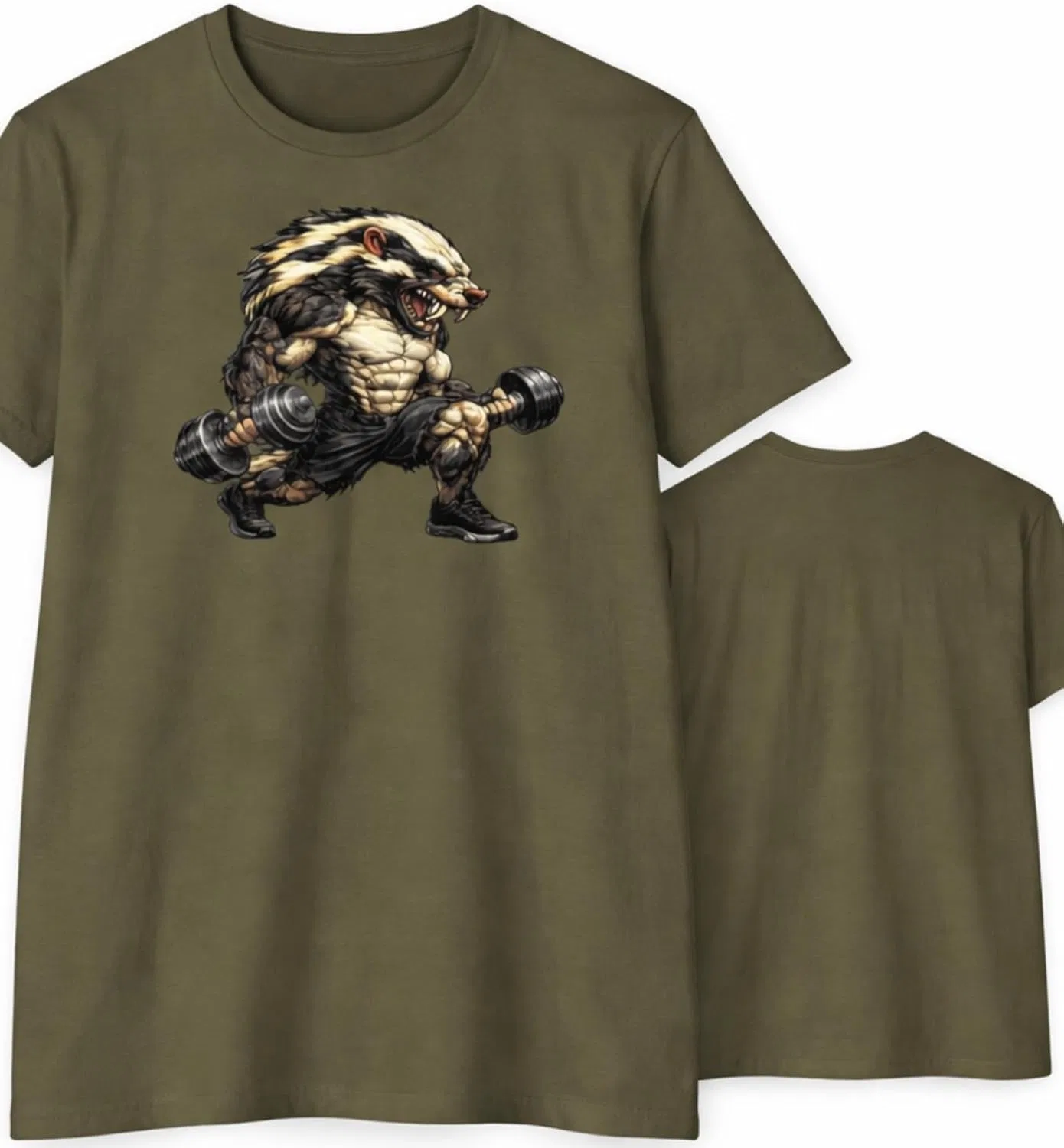 Футболка с принтом Savage Beast, Cvc Warm Gray