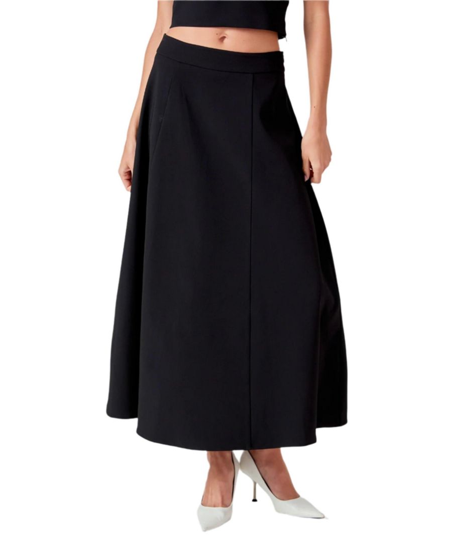 

Женская юбка-миди расклешенного силуэта А-образного кроя endless rose, Black