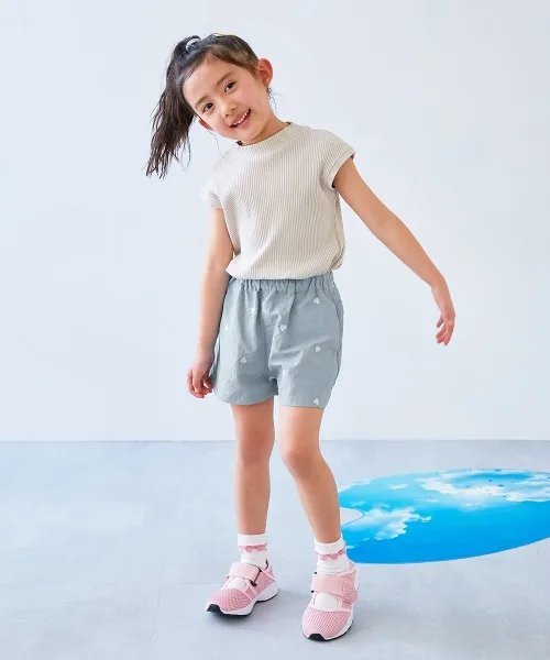 Детские шорты с водоотталкивающим покрытием и сердечками devirock ivory — фото 4