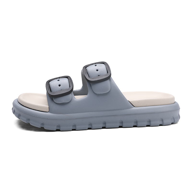 

PAIBLOKS Резиновые противоскользящие, антибактериальные, быстросохнущие шлепанцы мужские серо-голубые, цвет Gray Blue