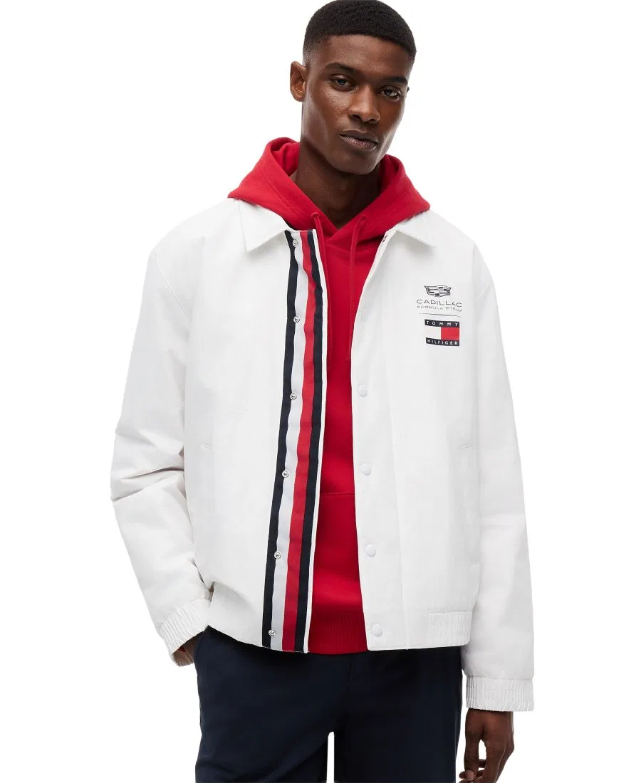 Мужская куртка-бомбер Cadillac F1 Chevron Tommy Hilfiger, белый