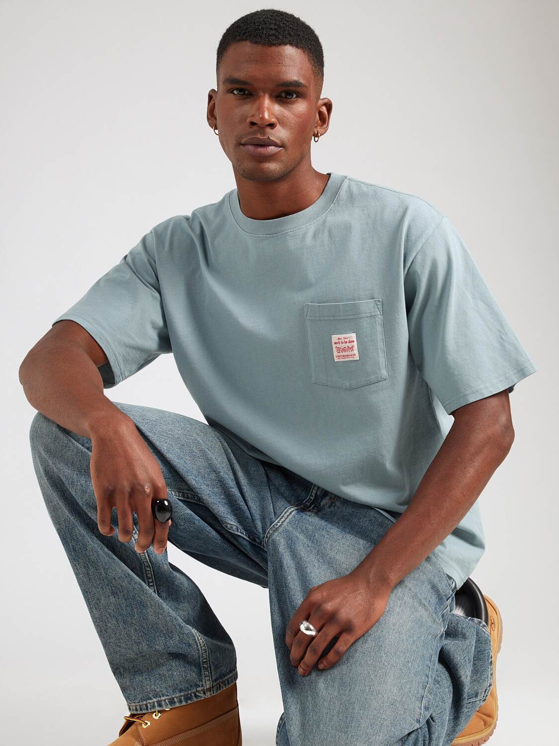 LEVI'S  Футболка в светло-голубом цвете — фото 3