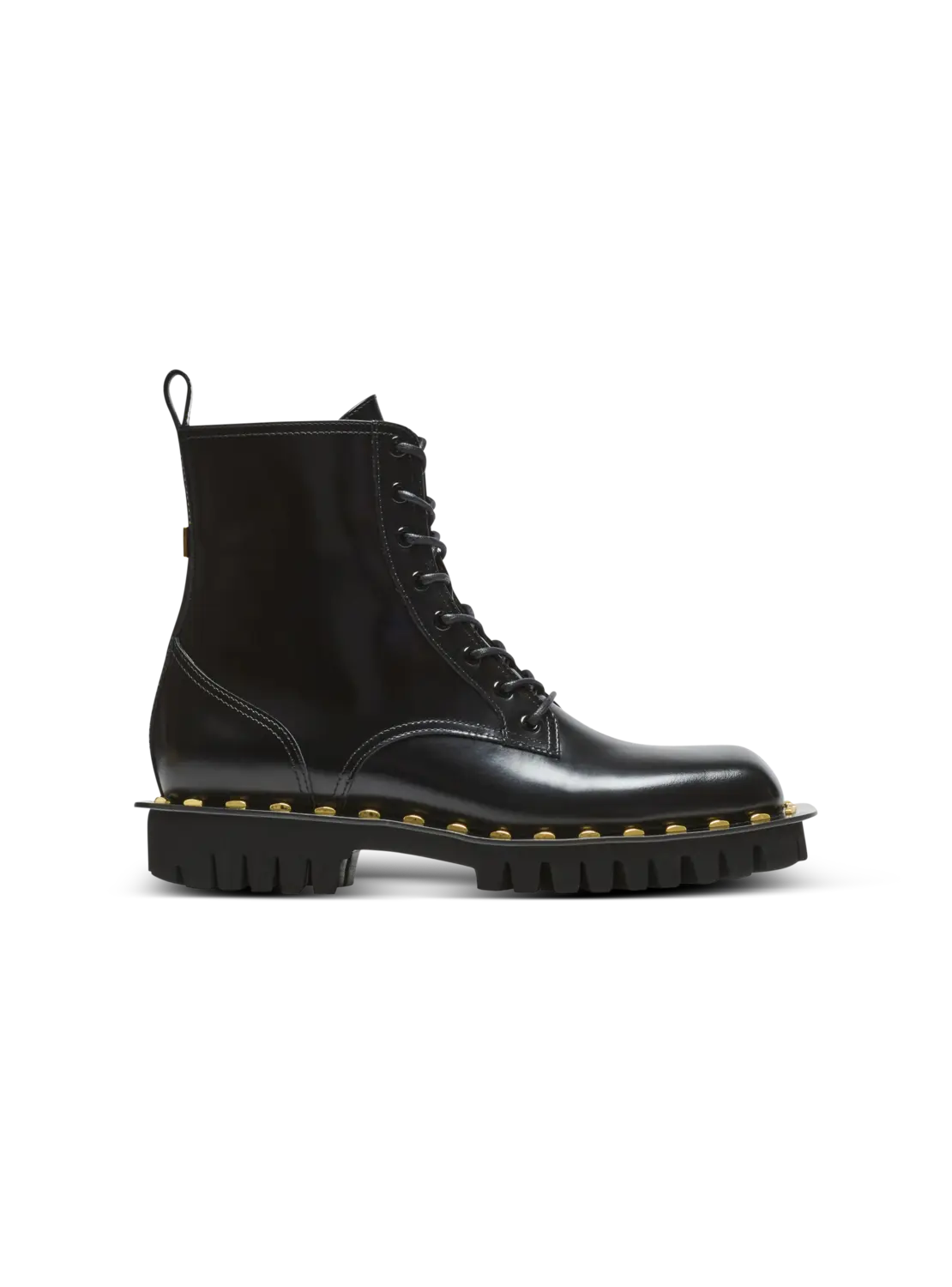 

Армейские ботинки из лакированной кожи Balmain, черный