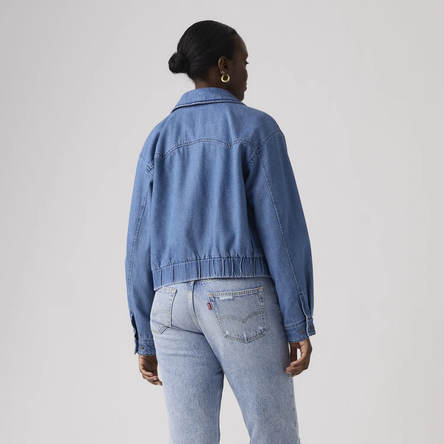 Куртка-бомбер в западном стиле Levi's, Medium Wash — фото 4