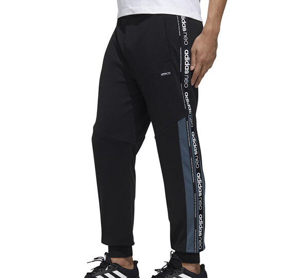 Спортивные штаны adidas neo M Ss Tp 1 Splicing Sports Pants Black, черный — фото 3