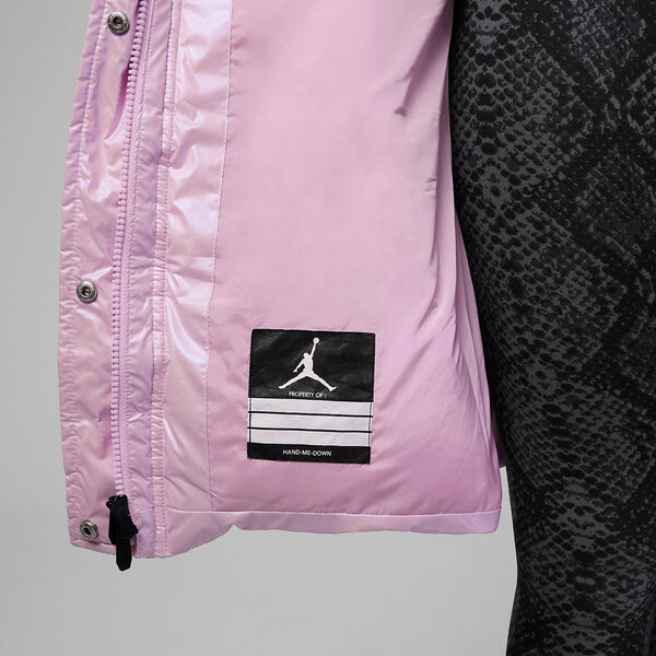 Куртка Air Jordan Long Down Hooded Jacket 'Pink', розовый — фото 2