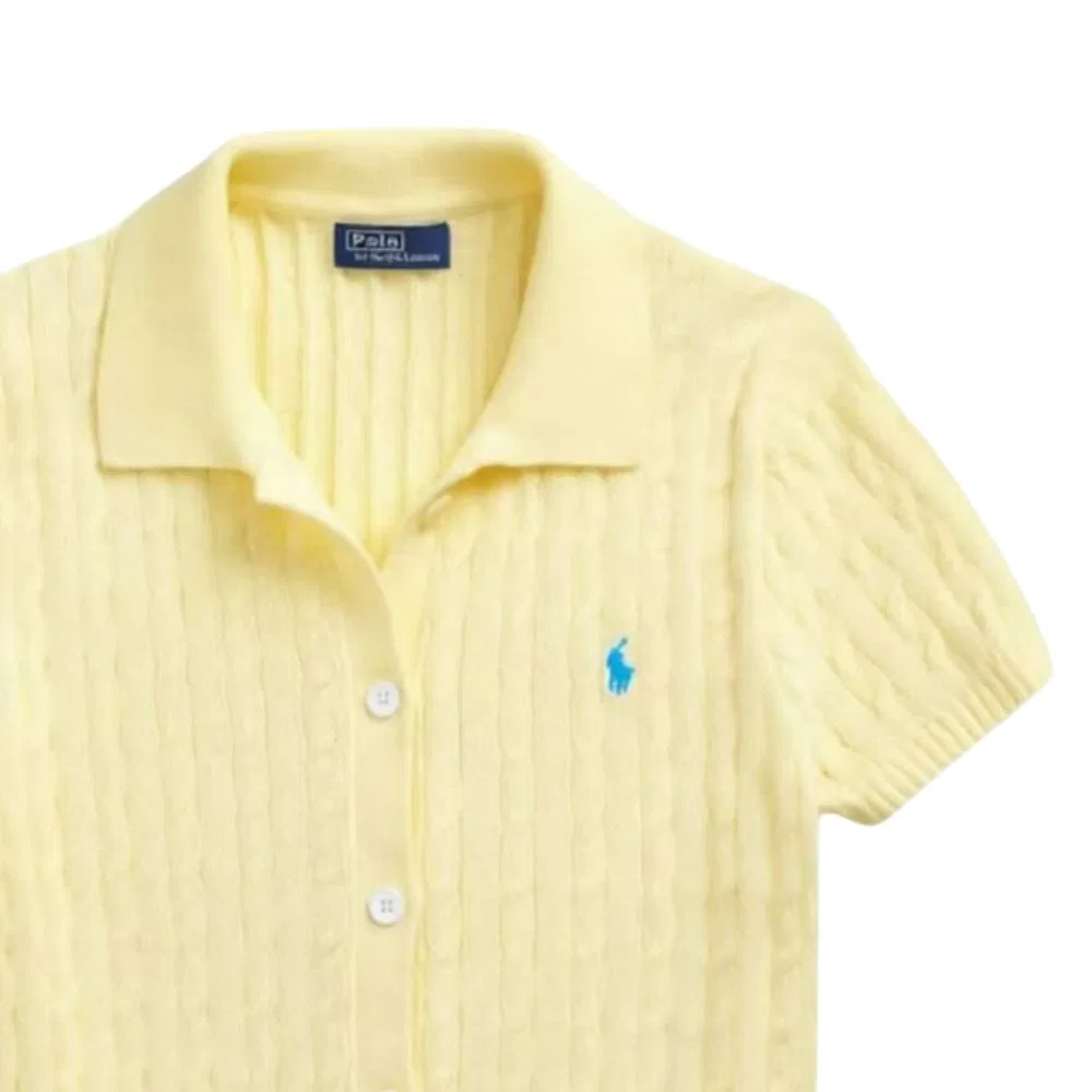 Вязаный джемпер Slim Fit Polo Ralph Lauren желтый — фото 3