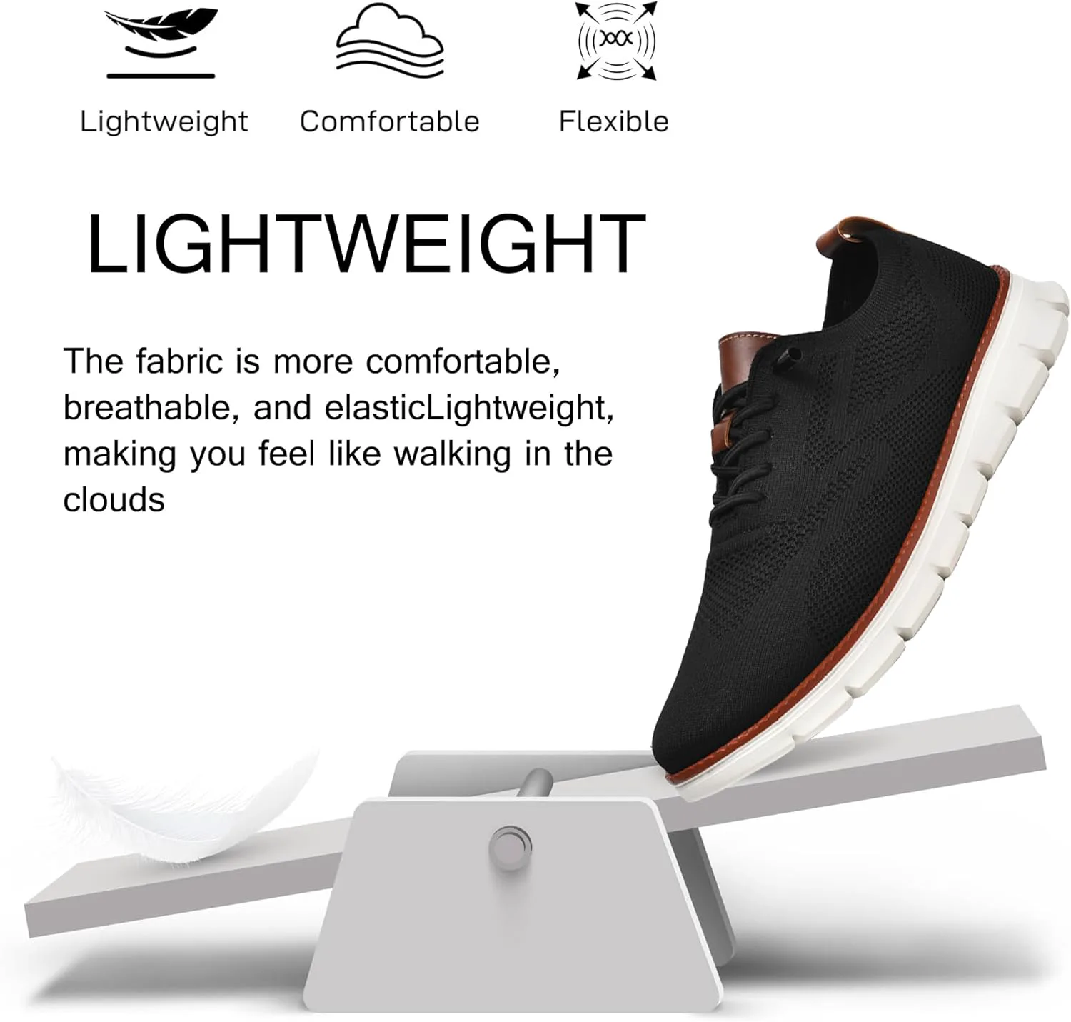 

Мужские оксфорды кроссовки из трикотажа для делового и повседневного ношения, модные удобные ходовые туфли с крылышками Asifn, черный