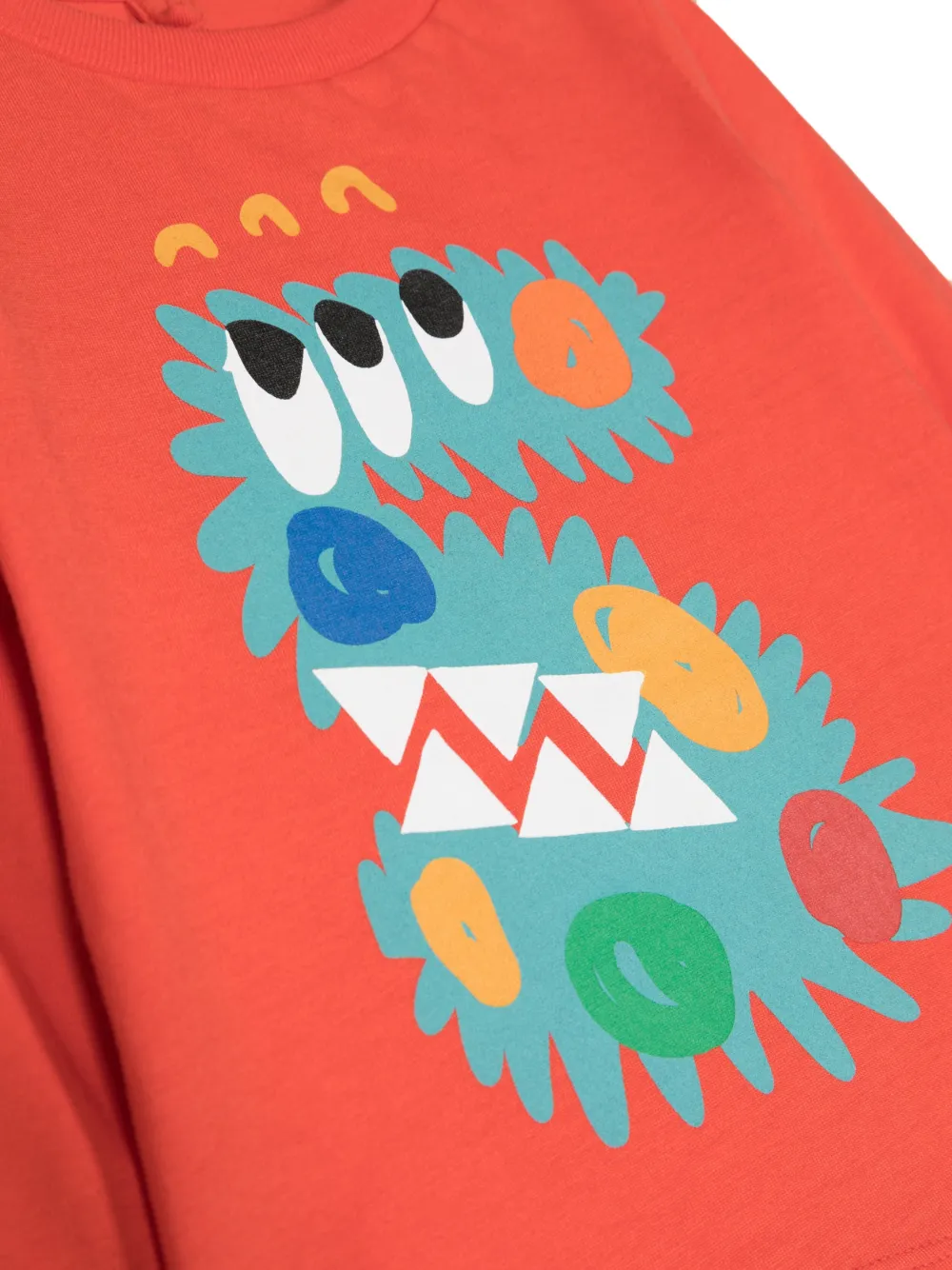 Футболка с длинными рукавами и графичным принтом Stella McCartney Kids, красный — фото 3