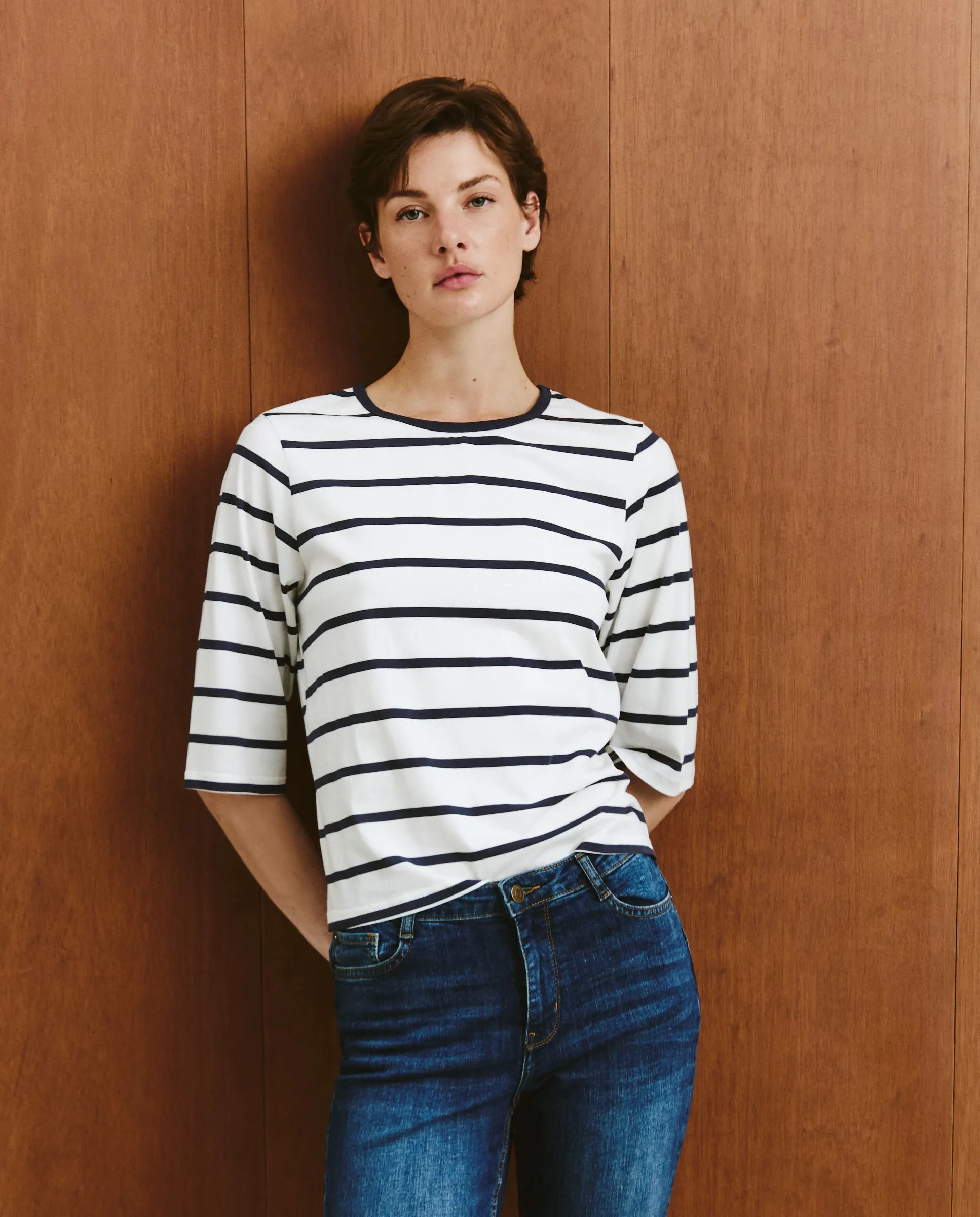 

Женская футболка с французским рукавом Southern Cotton, синий