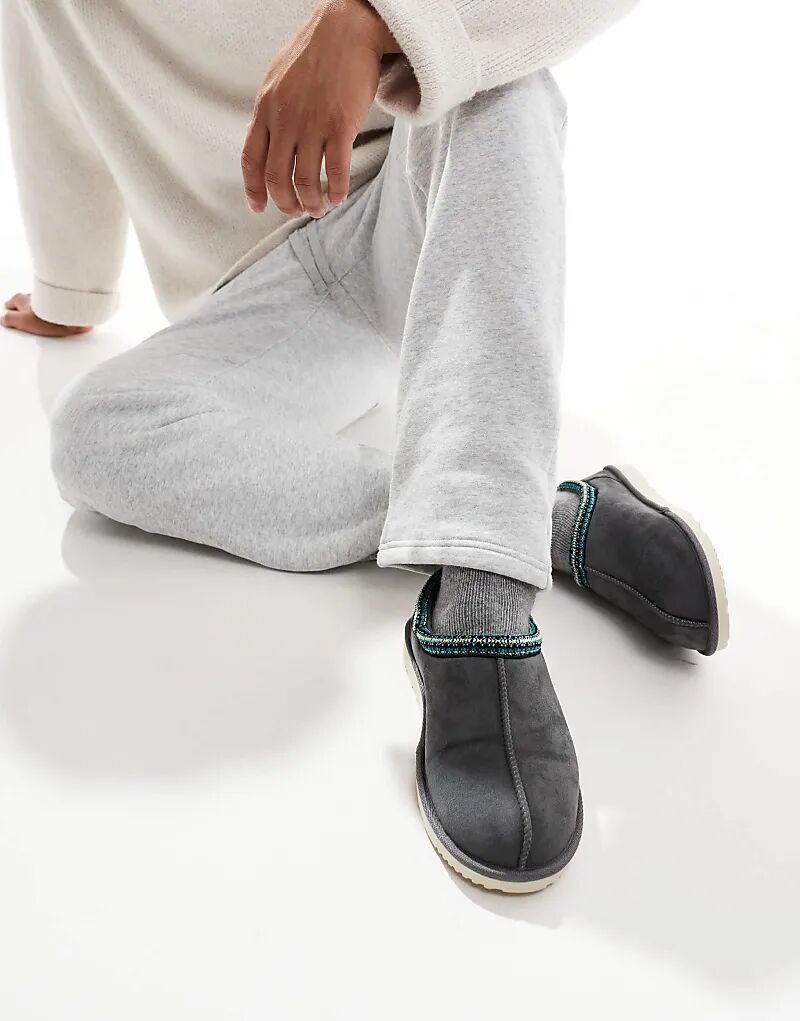 

Туфли-мюли Jack & Jones из искусственной замши серого цвета