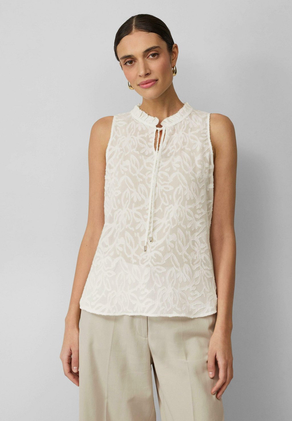 

Топ RÜSCHENKRAGEN - Blouse s.Oliver BLACK LABEL, кремовый