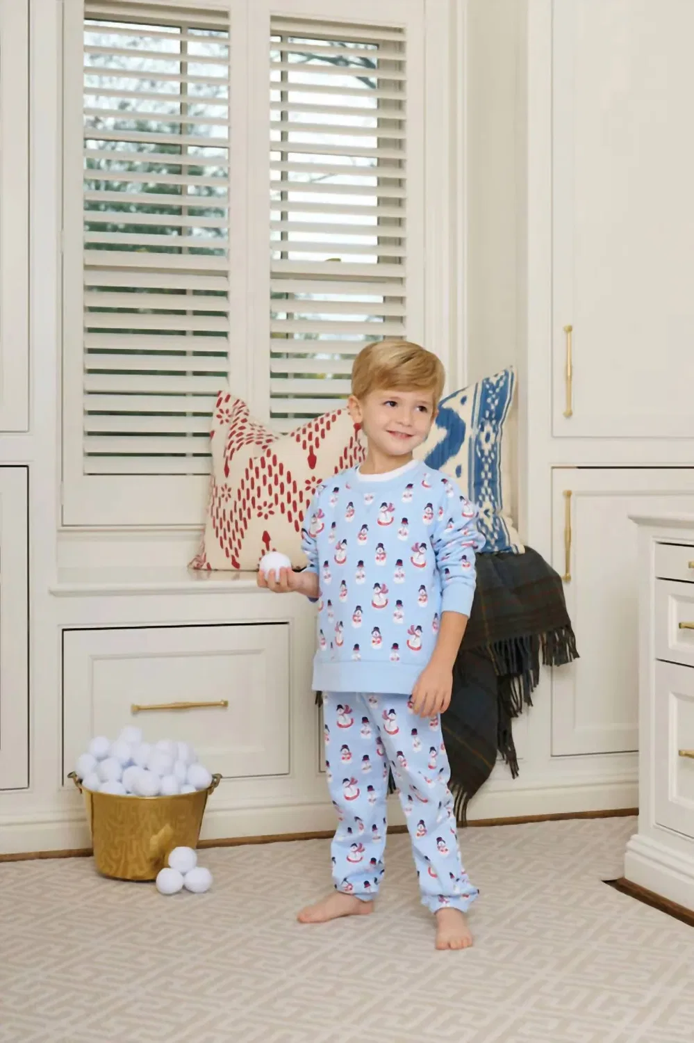 The Beaufort Bonnet Company Boy's Gates Sweeney Sweatpants In Frosty Friends — фото 2