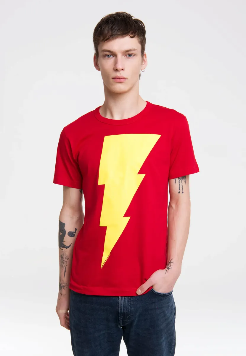 

Футболка Logoshirt "Shazam Logo", с качественным принтом, красный