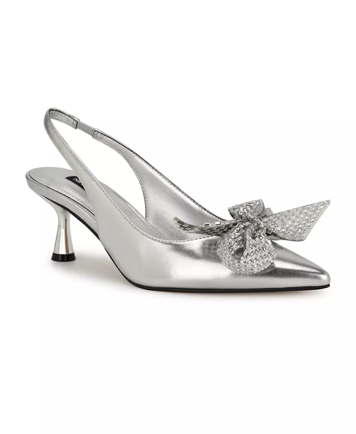 Женские туфли-лодочки Rills с бантом и пяткой на пятке Nine West, черный