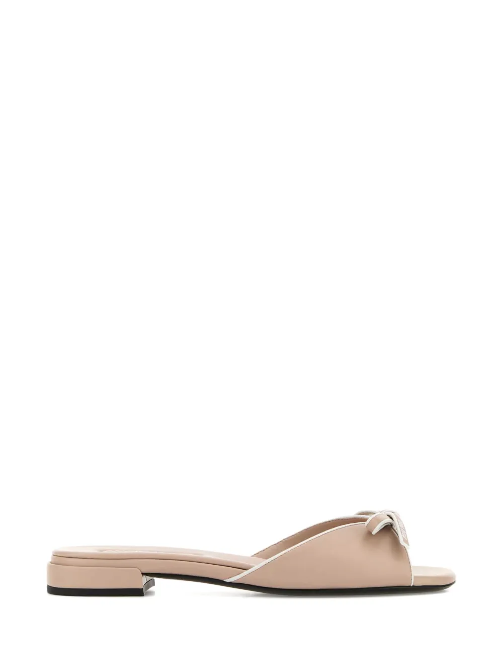 Кожаные сандалии с бантом MIU MIU, нейтральный