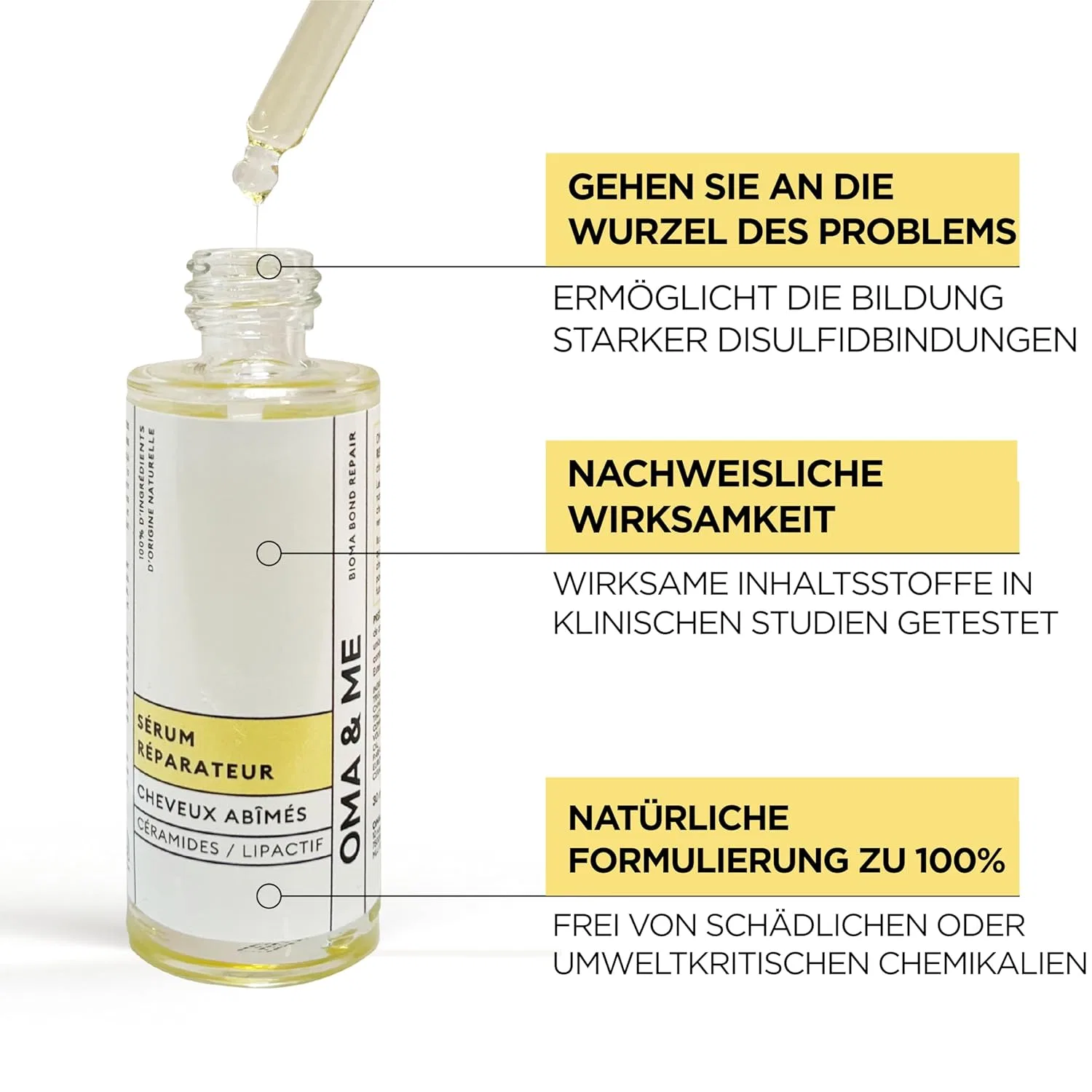 Сыворотка для восстановления сухих и поврежденных кончиков OMA & ME Repair Serum, 30 мл Oma & Me — фото 4