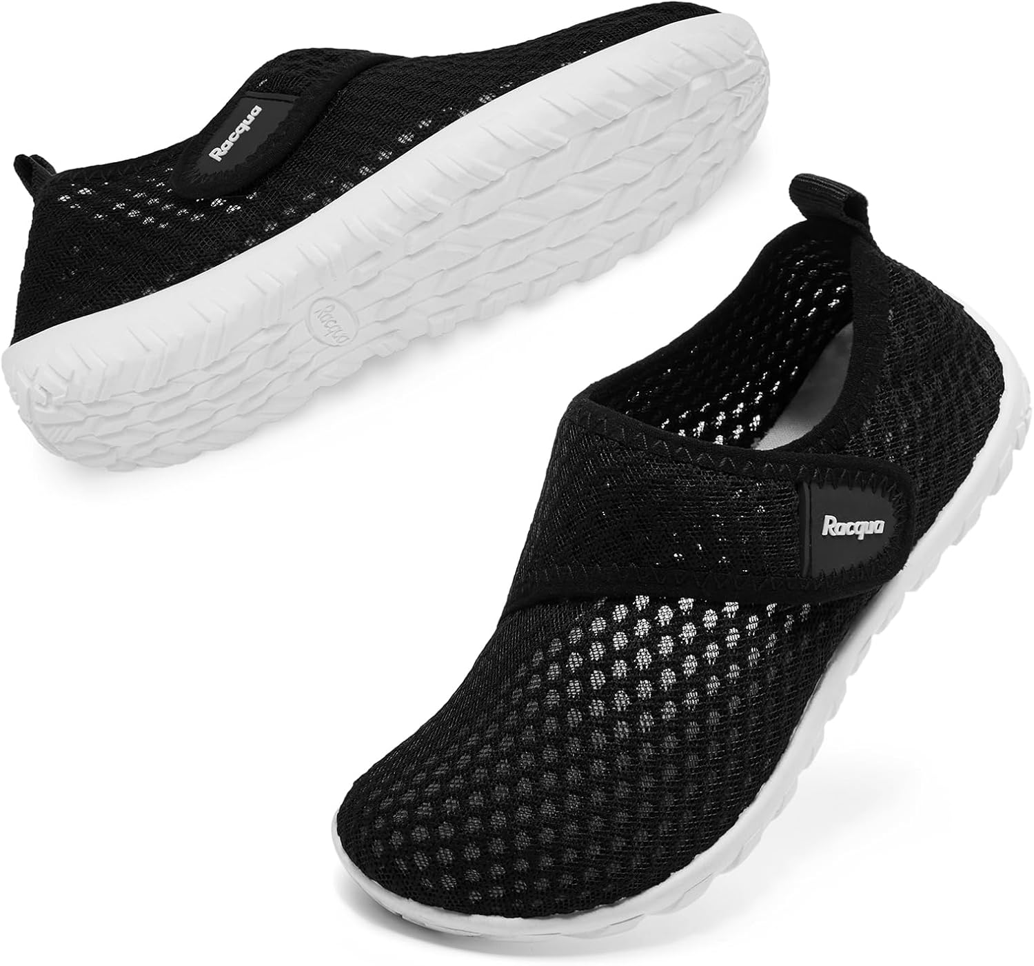 

Детские водные кроссовки Racqua Boy's Girl's для плавания, быстросохнущие, легкие, спортивные, для маленьких и больших детей, черный