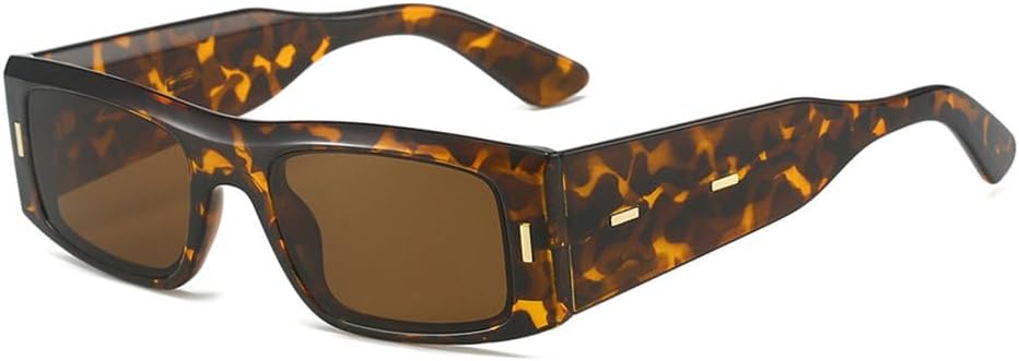 

Маленькие прямоугольные солнцезащитные очки для женщин и мужчин, для путешествий, роскошные мужские очки, женские очки с защитой от УФ-излучения UV400, ретро TYUVIVO, Leopard