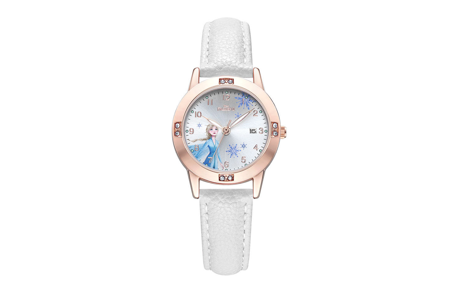 

Disney Часы Frozen Series Quartz Movement Leather Watch Bands Watch Women's Watch Silver Dial SF-54200