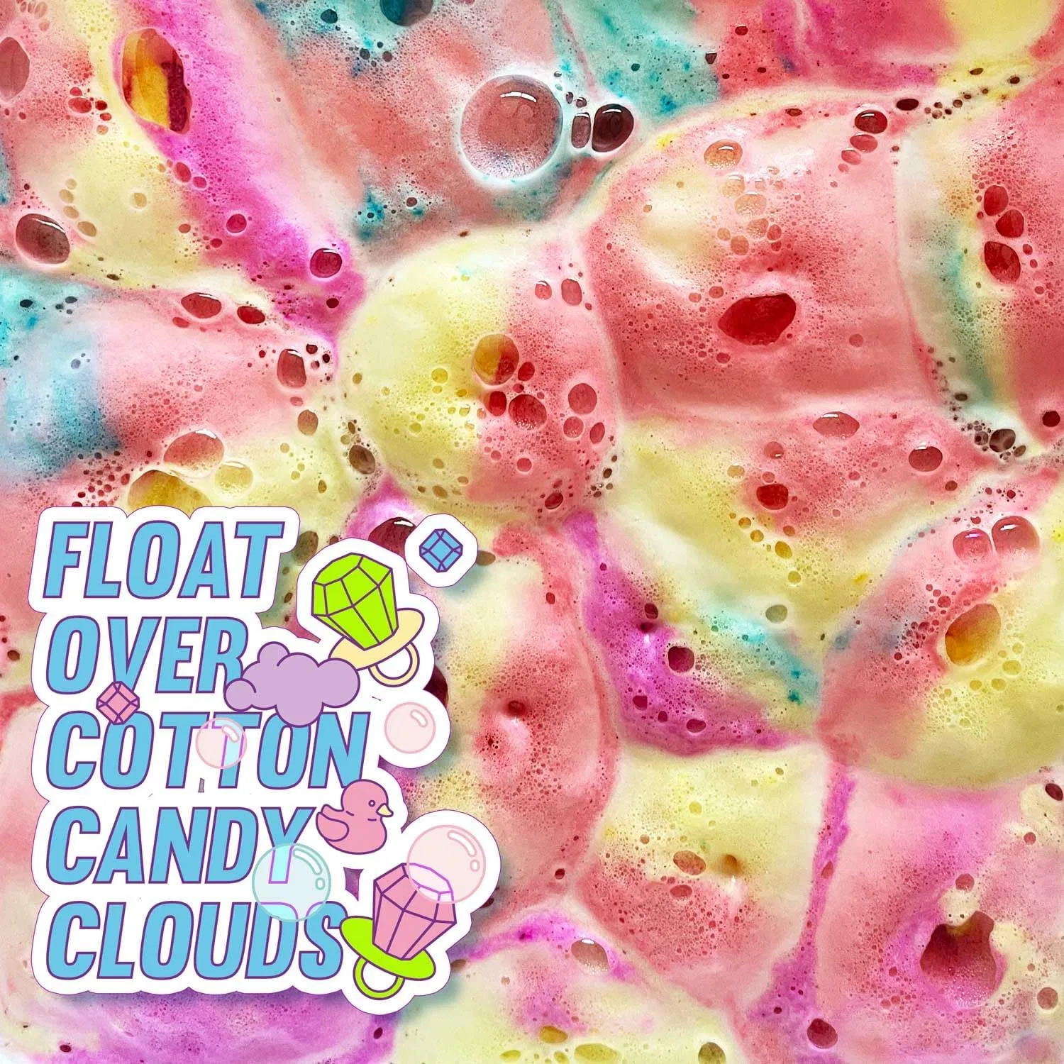 Набор из 5 шипучих солей для ванн BODYNESS Sugar Rush с ароматом сахарной ваты Bodyness, Sugar Rush Bath Sprinkles Pack Of 5 — фото 2