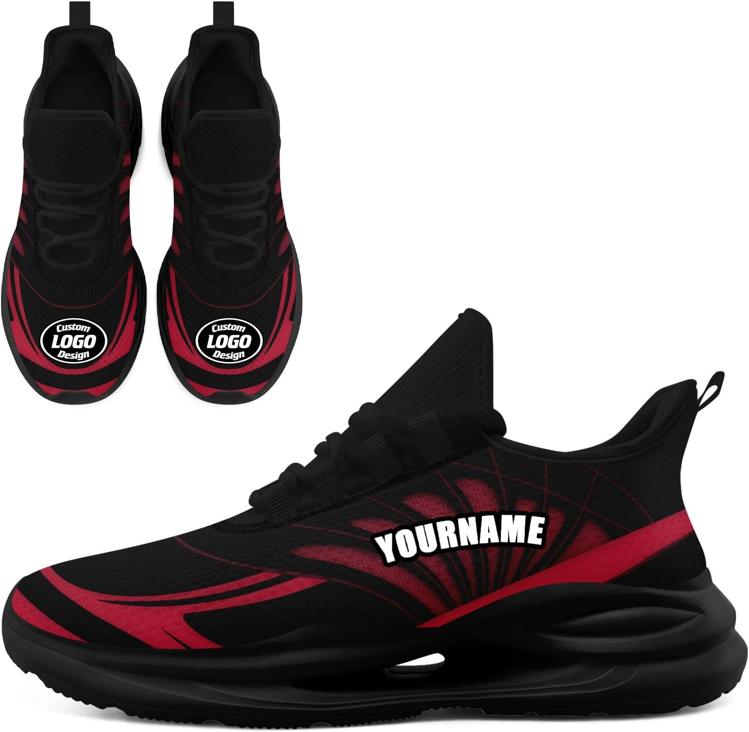 

Кастомные беговые кроссовки для бейсбольной команды AWSOLE для мужчин с персонализированным именем и логотипом, спортивные кроссовки для тренажерного зала, легкие тренировочные кроссовки, черный