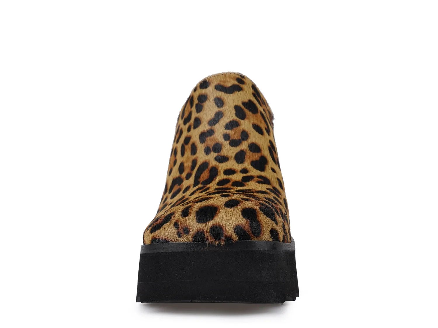 Сабо Candie's Nichola Wedge Clog, Tan/Black Leopard Print Calf Hair — фото 3