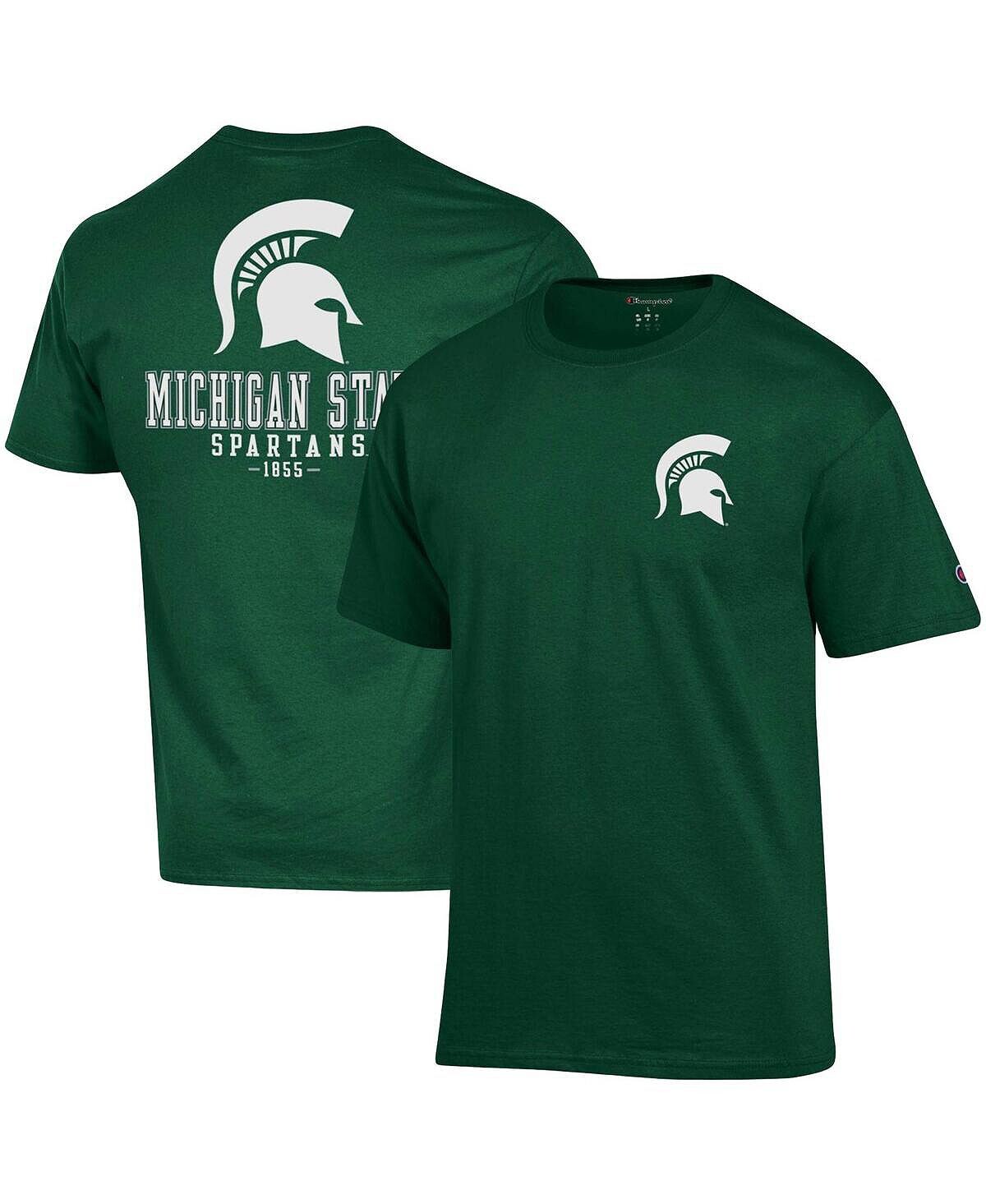 

Мужская зеленая футболка Michigan State Spartans Stack 2-Hit Champion
