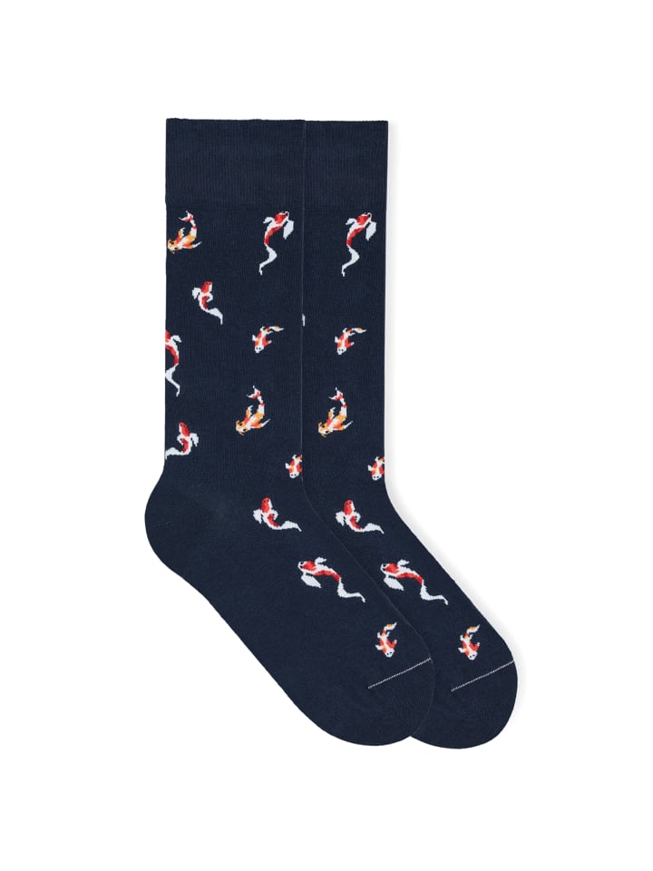 

Von Jungfeld Носки с узором SIGNATURE ICONS в цвете Koi - темно-синий