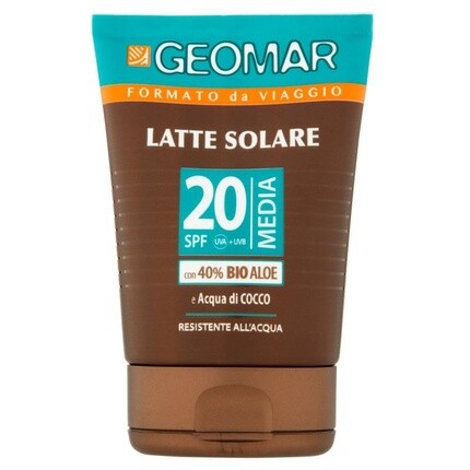 

Geomar Sunscreen SPF 20 Media с био-алоэ и кокосовой водой — дорожный размер, 100 мл